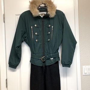 Nils Vintage Full Ski Suit Coyote Fur Collar